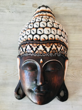 картинка Сувенир Голова Будды 50 см, дерево албезия  от магазина Восточные сувениры