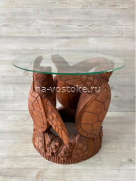 картинка Стол черепахи 50*55 см, дерево суар от магазина Восточные сувениры