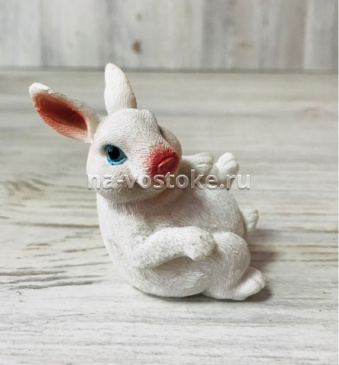 картинка Кролик ушастый  белый 8*4,5*6 см, полистоун от магазина Восточные сувениры