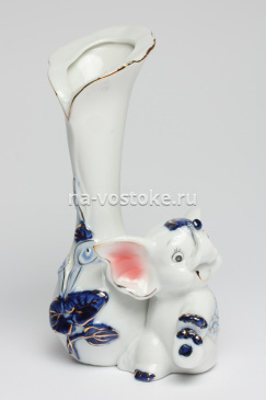 картинка Слоник с вазочкой 15 см, фарфор  от магазина Восточные сувениры