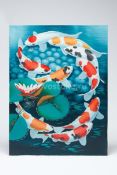 Картина Девять карпов 60*80 см.  холст, масло 