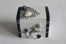 Шкатулка-сундук морская 7*5*5,5 см дерево