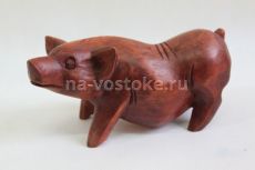 Сувенир Свинья 15,5*8  см дерево суар