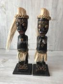 Аборигены 33 см  набор из 2-х дерево албезия