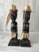 Аборигены 33 см  набор из 2-х дерево албезия