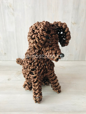 картинка Статуэтка "Собака сидит" 35cм.(метал ,банановое волокно «баго-баго) от магазина Восточные сувениры