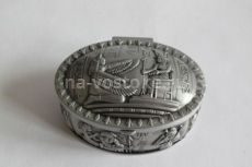 Шкатулка овальная Египет 8*4*5,5 см, металл
