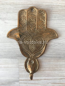 картинка Hamsa крючек 17*12 см, бронза от магазина Восточные сувениры