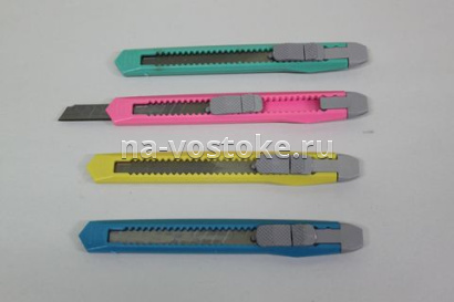 картинка Нож канцелярский 9 мм. металл-пластик  от магазина Восточные сувениры