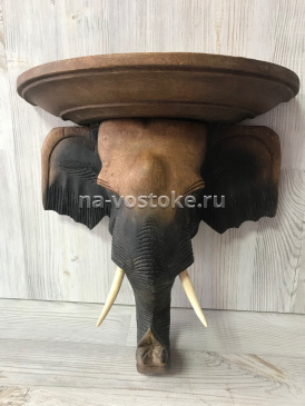 картинка Панно голова Слона 34*35 см, дерево тик от магазина Восточные сувениры