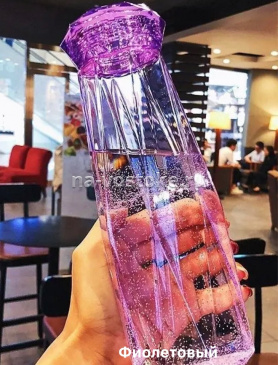 картинка Бутылка из стекла для жидкости 500 мл, фиолетовая от магазина Восточные сувениры