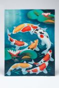 Картина Девять карпов 60*80 см.  холст, масло 