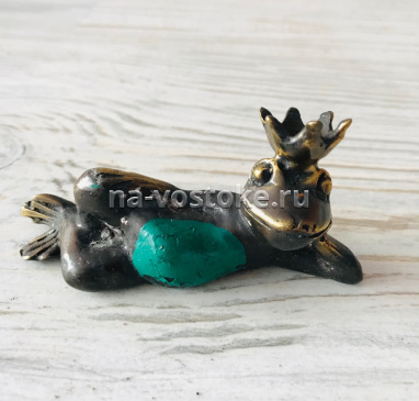 картинка Лягушка с короной 8,5*4 см, бронза от магазина Восточные сувениры