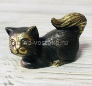 Кот  9.5*6 см, бронза 