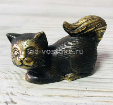 картинка Кот  9.5*6 см, бронза  от магазина Восточные сувениры