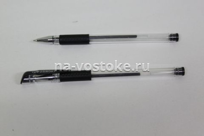 картинка Ручка черная гелевая с резиновым упором  пластик  от магазина Восточные сувениры