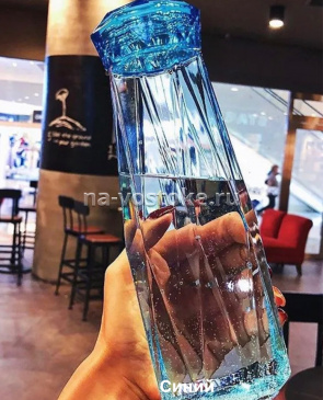 картинка Бутылка из стекла для жидкости 500 мл, синяя от магазина Восточные сувениры