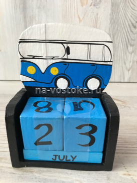 картинка Календарь настольный "Автобус" 10х17см от магазина Восточные сувениры