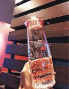 Бутылка из стекла для жидкости 500 мл, красная