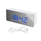 Настольные электронные часы 15*7*3,5 см , на батарейках и 220 V
